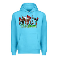Ocean Blue moey Christmas Premium Hoodie - CowhideDigitalArt