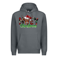 Rock moey Christmas Premium Hoodie - CowhideDigitalArt