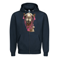 Navy camel Zipper Hoodie - BarkalooDesign