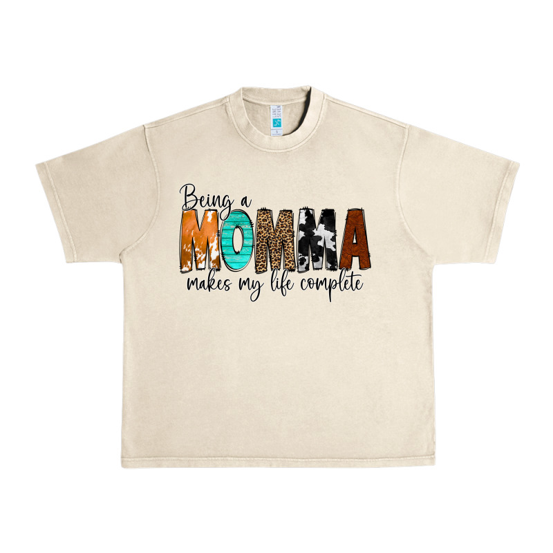 Being A Momma Makes My Life Complete Urban Heavy Tee by CowCowDesign | Teevron