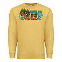 Antique Gold born to camp with guitar Premium Sweatshirt - AdoDesignShop