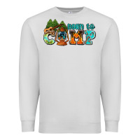 Dove Grey born to camp with guitar Premium Sweatshirt - AdoDesignShop