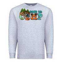 Heather Grey born to camp with guitar Premium Sweatshirt - AdoDesignShop