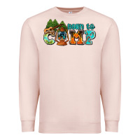 Pale Pink born to camp with guitar Premium Sweatshirt - AdoDesignShop