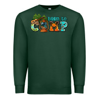 Sports Green born to camp with guitar Premium Sweatshirt - AdoDesignShop