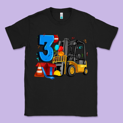 Forklift Birthday Three Classic Tee Designed By Artiststas