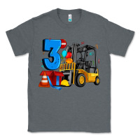 Charcoal Heather forklift birthday three Classic Tee - Artiststas