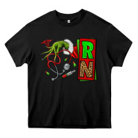 Black Christmas Character  Nurse Heavy Core Tee - NancyCooperArtShop