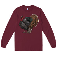 Burgundy gobble Long Sleeve Tee - RanaPortraitStore