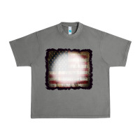 Tornado America Wood Flag with bBeach Effect Urban Heavy Tee - CowCowDesign