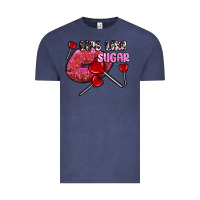 Vintage Denim lips like sugar olivia Vintage Tee - OliviaCreatesArt