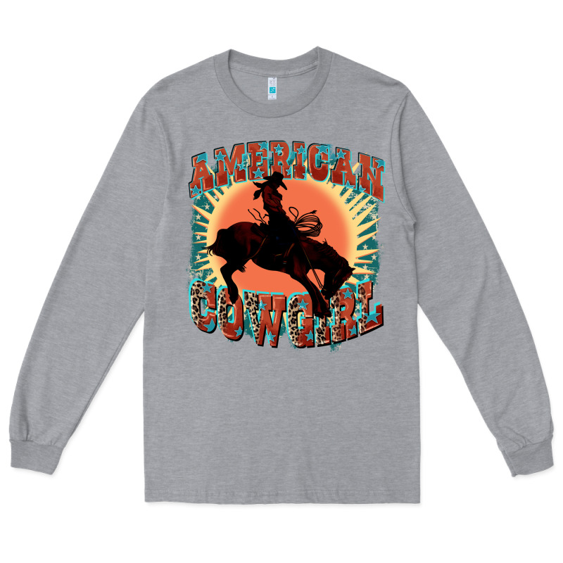 American Cowgirl 4th Of July Long Sleeve Tee by FaDigitalArtStudio | Teevron