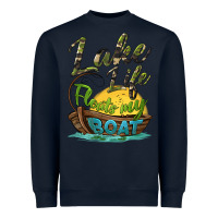 Navy lake life floats my boat Heavyweight Sweatshirt - BarkalooDesign