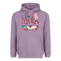 Lavender custom name nurse hat and elements Heavyweight Hoodie - AdoDesignShop