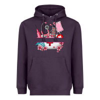 Plum custom name nurse hat and elements Heavyweight Hoodie - AdoDesignShop