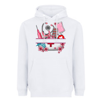 White custom name nurse hat and elements Heavyweight Hoodie - AdoDesignShop