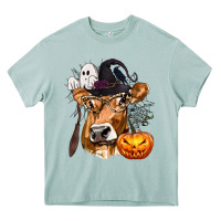 Arona Boo Heifer Cow Halloween Heavy Core Tee - texasbilliewilder