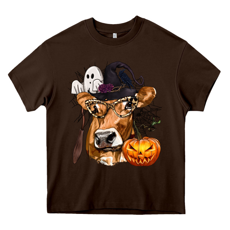 Boo Heifer Cow Halloween Heavy Core Tee by texasbilliewilder | Teevron