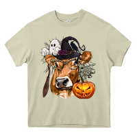 Mossy Boo Heifer Cow Halloween Heavy Core Tee - texasbilliewilder