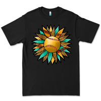 Black Softball Sunflower Premium Tee - Jasminsmagicworld