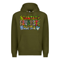 Army Green Santa's Favorite Rad Tech Premium Hoodie - CowhideDigitalArt