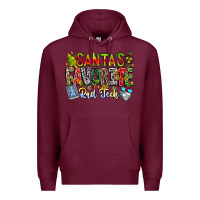 Burgundy Santa's Favorite Rad Tech Premium Hoodie - CowhideDigitalArt