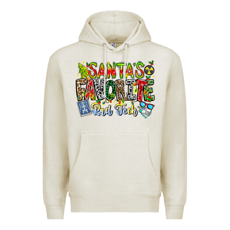 Santa's Favorite Rad Tech Premium Hoodie by CowhideDigitalArt | Teevron