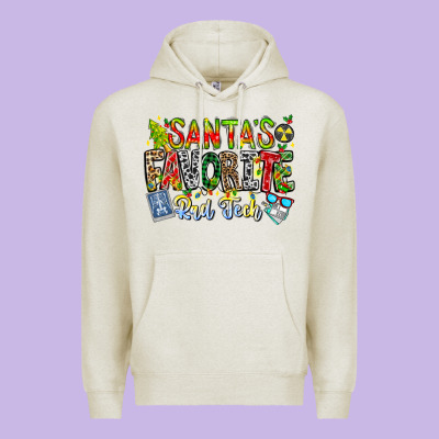Santa's Favorite Rad Tech Premium Hoodie Designed By Cowhidedigitalart