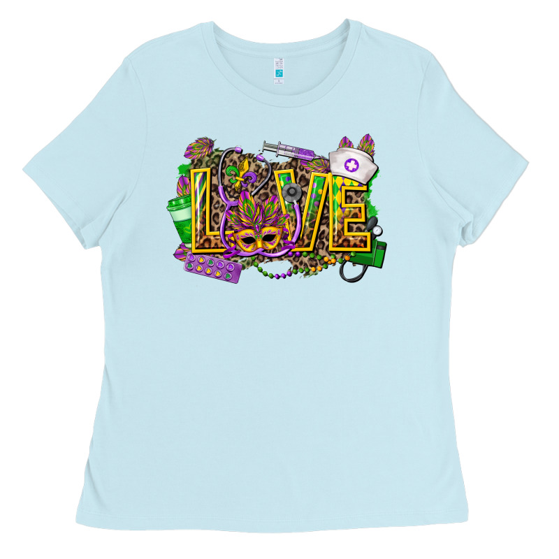 Mardi Gras Love Nurse Ladies Tee by CowGirlArtShop | Teevron