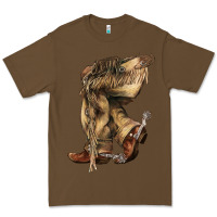 Cacao Cowboy boots western Premium Tee - HowdyJamesFarm