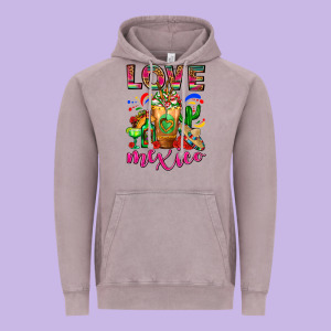 Love Mexico Cold Drink Frappe Vintage Hoodie Designed By Fadigitalartstudio