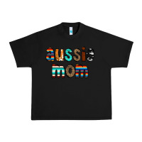 Black Aussie mom Urban Heavy Tee - CowCowDesign