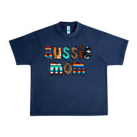 Navy Aussie mom Urban Heavy Tee - CowCowDesign
