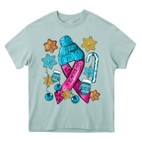 Arona winter breast cancer ribbon Heavy Core Tee - NancyCooperArtShop