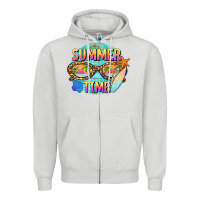 Dove Grey summer time sunset glasses Zipper Hoodie - BarkalooDesign