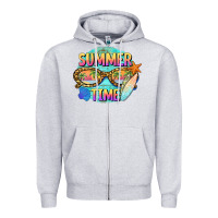 Heather Grey summer time sunset glasses Zipper Hoodie - BarkalooDesign