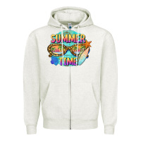 Summer Time Sunset Glasses Zipper Hoodie | Teevron