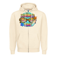 Sandshell summer time sunset glasses Zipper Hoodie - BarkalooDesign