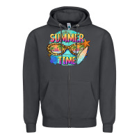 Smoke summer time sunset glasses Zipper Hoodie - BarkalooDesign