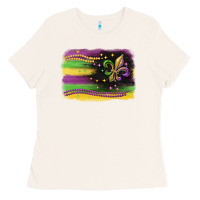 Bone mardi gras flag Ladies Tee - CowGirlArtShop