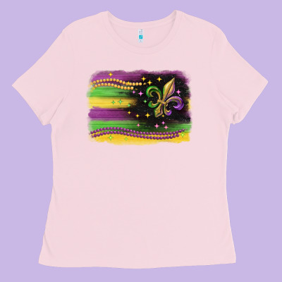 Mardi Gras Flag Ladies Tee Designed By Cowgirlartshop
