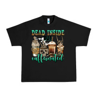 Black dead inside but caffeinated skeleton coffee cups Urban Heavy Tee - Jasminsmagicworld