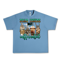 Pebble Blue dead inside but caffeinated skeleton coffee cups Urban Heavy Tee - Jasminsmagicworld
