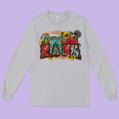 Ranch Mama Motthaer's Day Long Sleeve Tee Designed By Fadigitalartstudio
