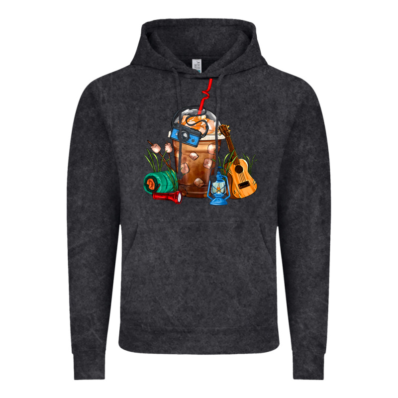 Camping Frappe Coffee Vintage Hoodie by FaDigitalArtStudio | Teevron
