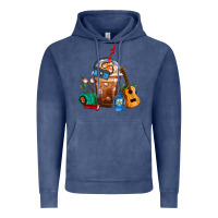Vintage Denim Camping Frappe Coffee Vintage Hoodie - FaDigitalArtStudio