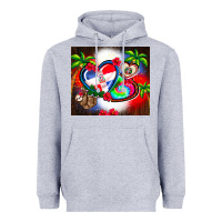 Heather Grey dominican republic  leopard Heavyweight Hoodie - AdoDesignShop