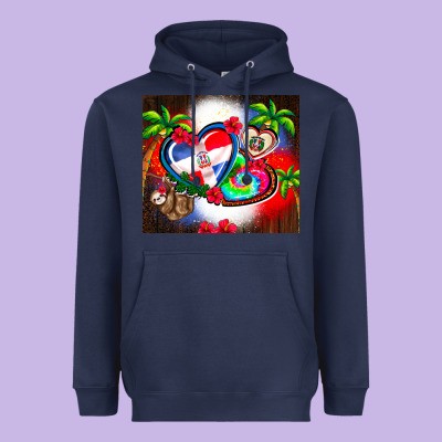 Dominican Republic  Leopard Heavyweight Hoodie Designed By Adodesignshop
