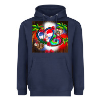 Navy dominican republic  leopard Heavyweight Hoodie - AdoDesignShop