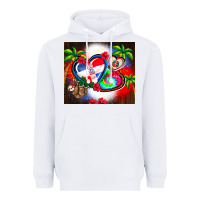 White dominican republic  leopard Heavyweight Hoodie - AdoDesignShop